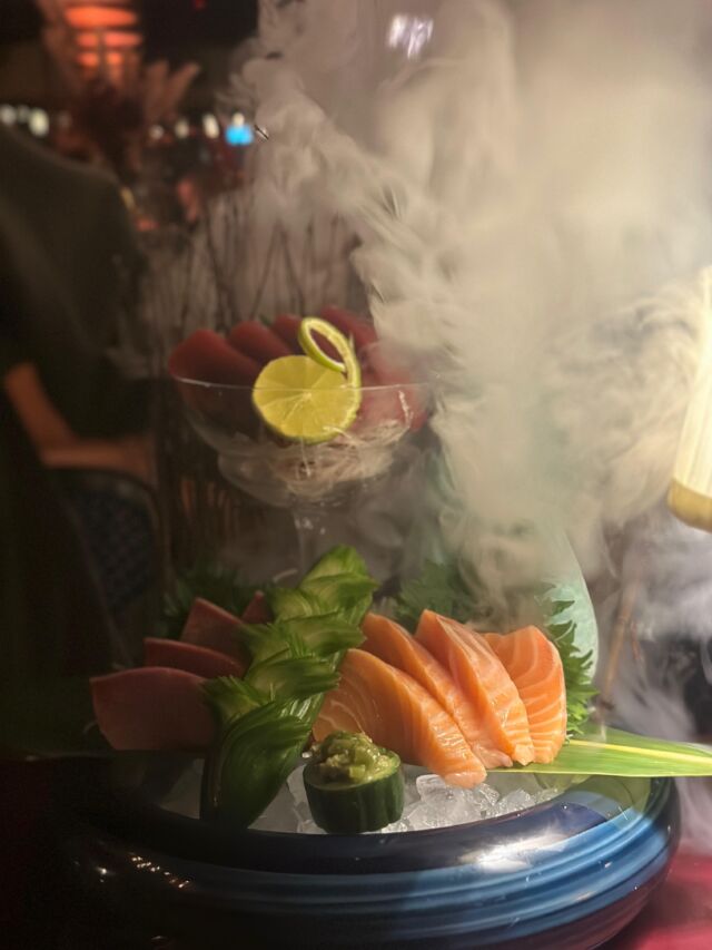 Creatieve sushi sashimi presentatie bij Chop Chop Asia