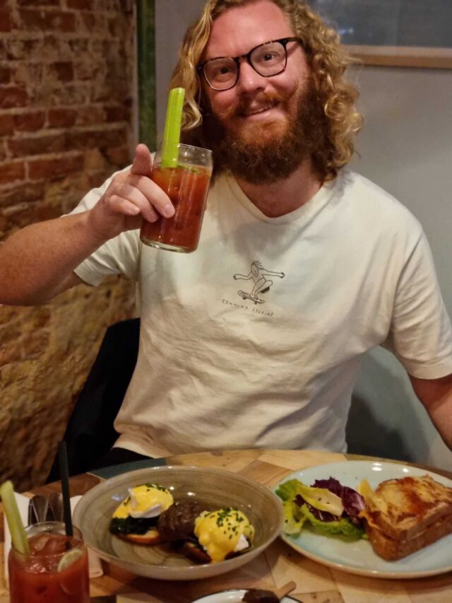 JP bloody mary eggs benedict wagyu kimchi