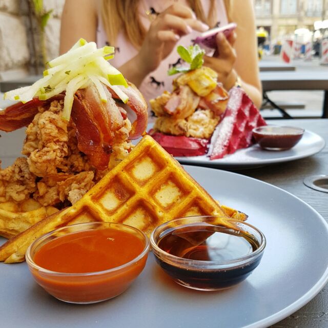 Chicken And Waffles Brunch Cut Throat Bar