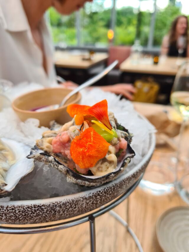 Oester Steak Tartaar de Kas Amsterdam Michelinster
